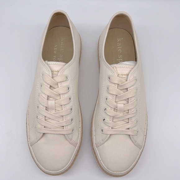Kate Spade New in Box Taylor Sneakers KG544 Cream - Picture 2 of 16